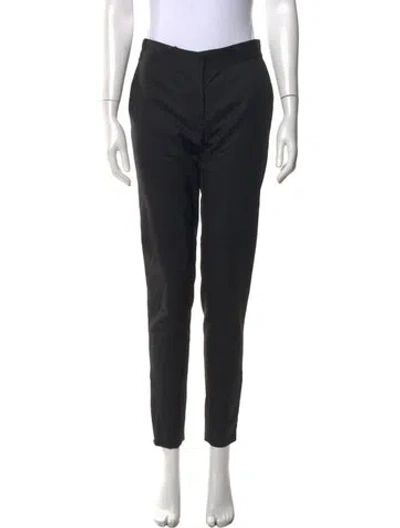 Pre-owned Stella Mccartney Wool Straight Leg Pants In Black