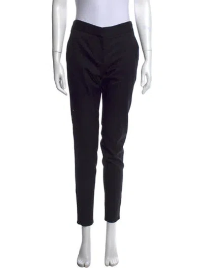 Pre-owned Stella Mccartney Wool Straight Leg Pants In Black