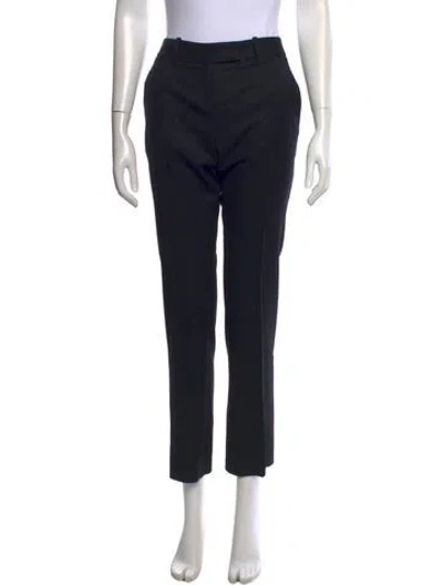 Pre-owned Stella Mccartney Wool Straight Leg Pants In Black