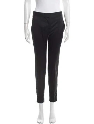 Pre-owned Stella Mccartney Wool Straight Leg Pants In Black