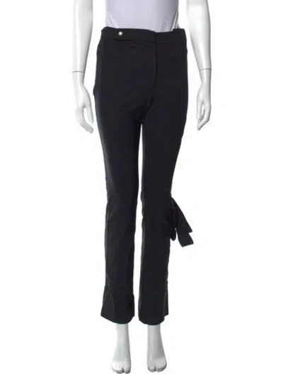 Pre-owned Stella Mccartney Wool Straight Leg Pants In Black