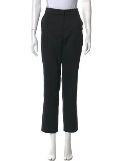 Pre-owned Stella Mccartney Wool Straight Leg Pants In Black