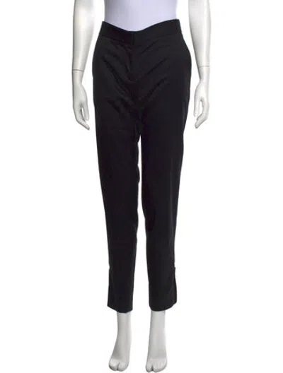 Pre-owned Stella Mccartney Wool Straight Leg Pants In Black