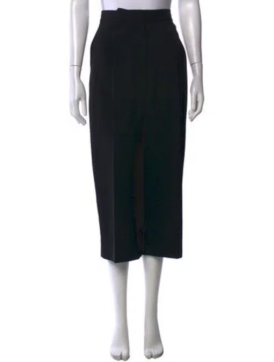 Pre-owned Stella Mccartney Wool Straight Leg Pants In Black