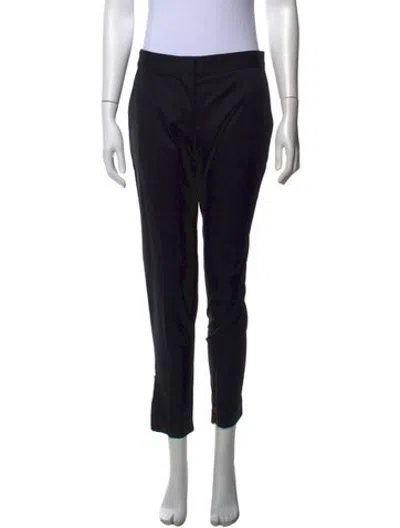 Pre-owned Stella Mccartney Wool Straight Leg Pants In Black