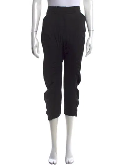 Pre-owned Stella Mccartney Wool Straight Leg Pants In Black