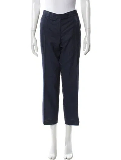 Pre-owned Stella Mccartney Wool Straight Leg Pants In Blue