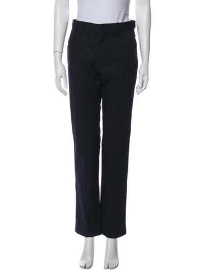 Pre-owned Stella Mccartney Wool Straight Leg Pants In Blue