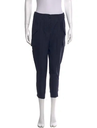 Pre-owned Stella Mccartney Wool Straight Leg Pants In Blue