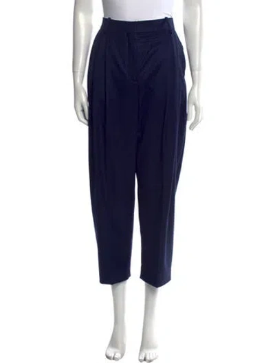 Pre-owned Stella Mccartney Wool Straight Leg Pants In Blue