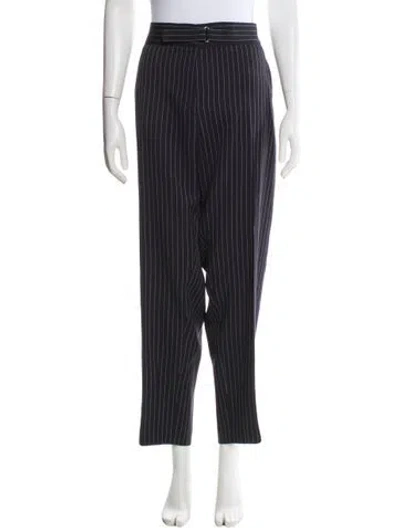 Pre-owned Stella Mccartney Wool Straight Leg Pants In Blue