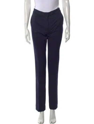 Pre-owned Stella Mccartney Wool Straight Leg Pants In Blue