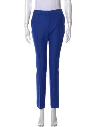 Pre-owned Stella Mccartney Wool Straight Leg Pants In Blue