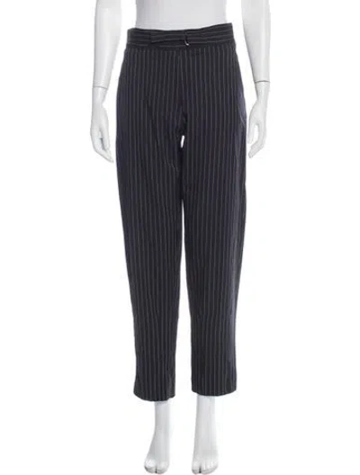 Pre-owned Stella Mccartney Wool Straight Leg Pants In Blue