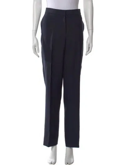 Pre-owned Stella Mccartney Wool Straight Leg Pants In Blue
