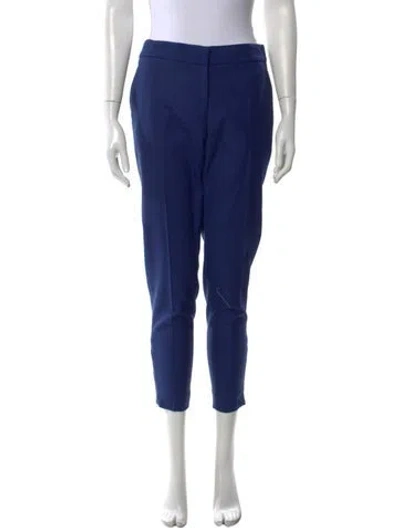 Pre-owned Stella Mccartney Wool Straight Leg Pants In Blue