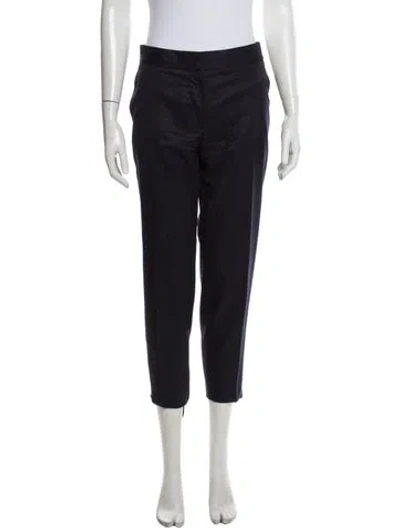 Pre-owned Stella Mccartney Wool Straight Leg Pants In Blue