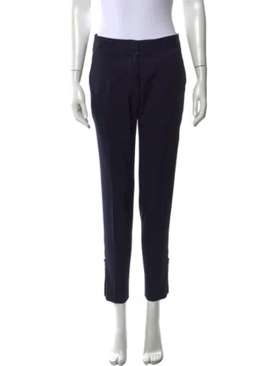 Pre-owned Stella Mccartney Wool Straight Leg Pants In Blue