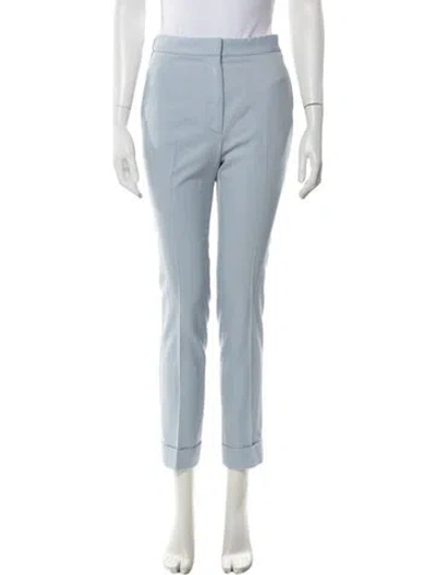 Pre-owned Stella Mccartney Wool Straight Leg Pants In Blue