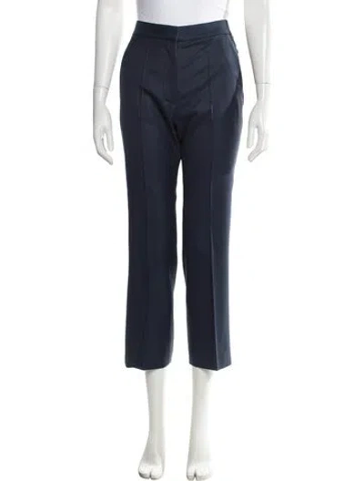 Pre-owned Stella Mccartney Wool Straight Leg Pants In Blue