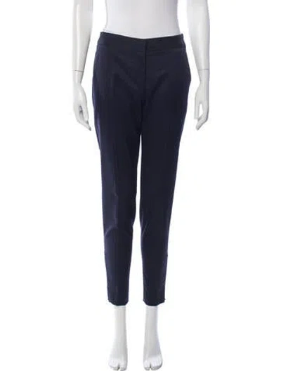 Pre-owned Stella Mccartney Wool Straight Leg Pants In Blue