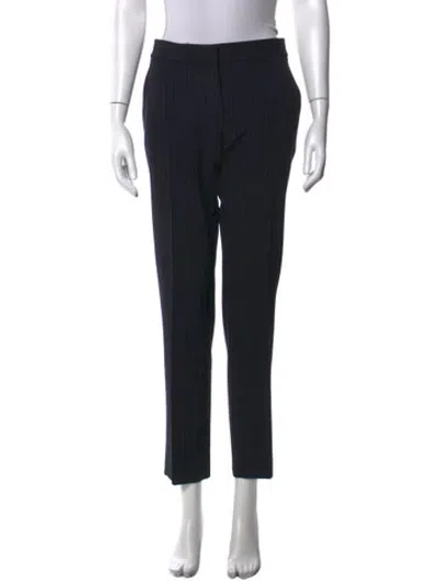 Pre-owned Stella Mccartney Wool Straight Leg Pants In Blue