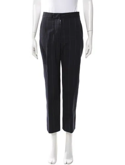 Pre-owned Stella Mccartney Wool Straight Leg Pants In Blue