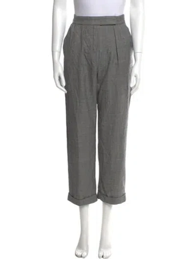 Pre-owned Stella Mccartney Wool Straight Leg Pants In Gray