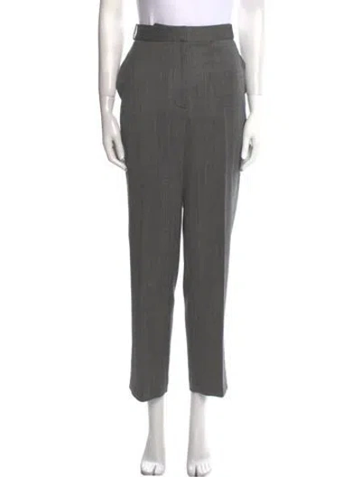 Pre-owned Stella Mccartney Wool Straight Leg Pants In Gray