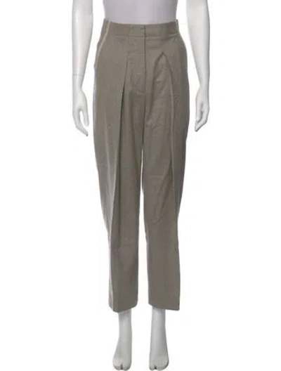 Pre-owned Stella Mccartney Wool Straight Leg Pants In Gray