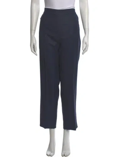 Pre-owned Stella Mccartney Wool Straight Leg Pants In Gray