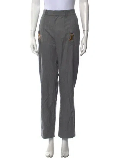 Pre-owned Stella Mccartney Wool Straight Leg Pants In Grey