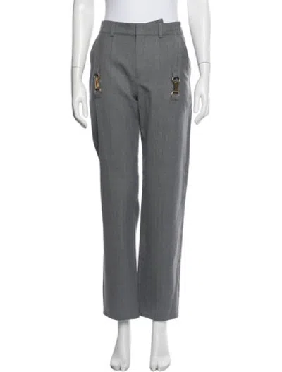 Pre-owned Stella Mccartney Wool Straight Leg Pants In Grey