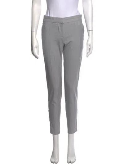 Pre-owned Stella Mccartney Wool Straight Leg Pants In Grey/metallic