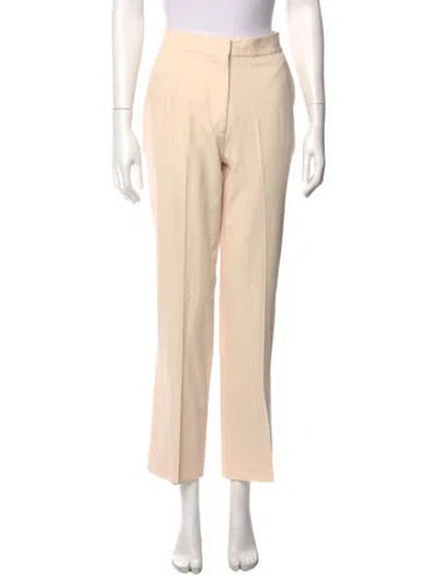 Pre-owned Stella Mccartney Wool Straight Leg Pants In Neutral