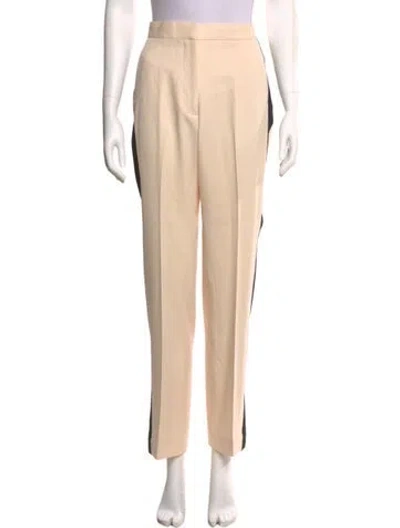 Pre-owned Stella Mccartney Wool Straight Leg Pants In Neutral