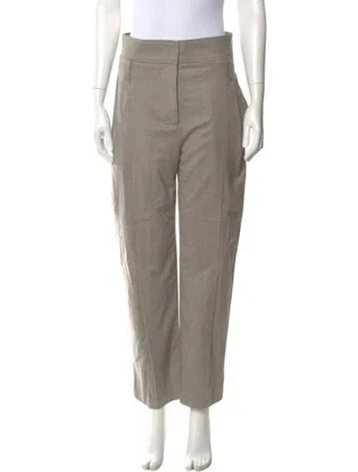 Pre-owned Stella Mccartney Wool Straight Leg Pants In Neutral