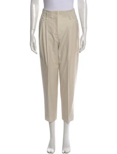 Pre-owned Stella Mccartney Wool Straight Leg Pants In Neutral