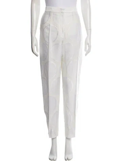 Pre-owned Stella Mccartney Wool Straight Leg Pants In Neutral