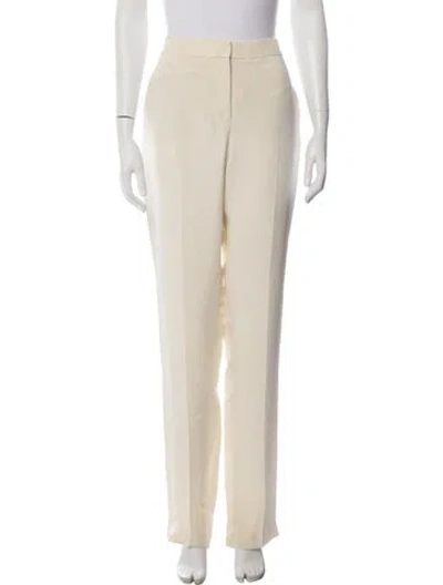 Pre-owned Stella Mccartney Wool Straight Leg Pants In Neutrals