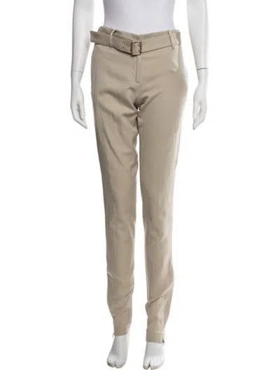 Pre-owned Stella Mccartney Wool Straight Leg Pants In Neutrals