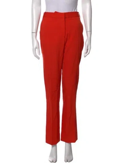Pre-owned Stella Mccartney Wool Straight Leg Pants In Orange
