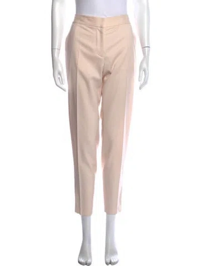 Pre-owned Stella Mccartney Wool Straight Leg Pants In Pink