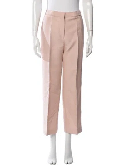 Pre-owned Stella Mccartney Wool Straight Leg Pants In Pink