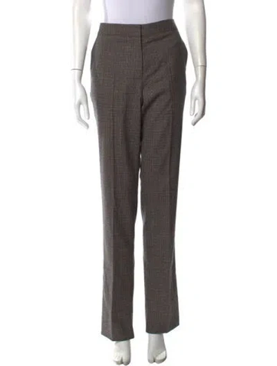 Pre-owned Stella Mccartney Wool Straight Leg Pants W/ Tags In Brown
