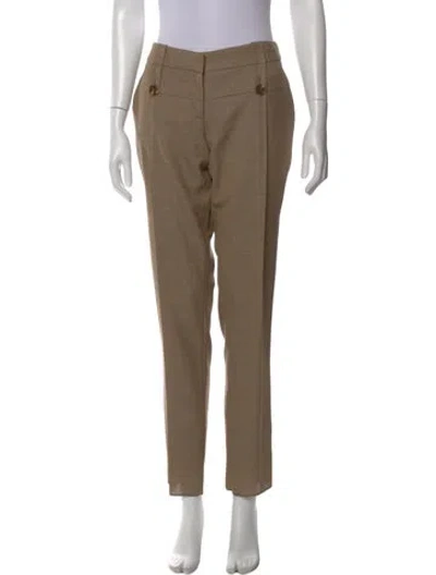 Pre-owned Stella Mccartney Wool Straight Leg Pants W/ Tags In Brown