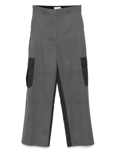 Stella Mccartney Wool Straight-leg Trousers In Gray
