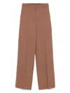 Stella Mccartney Wool Straight-leg Trousers In Brown