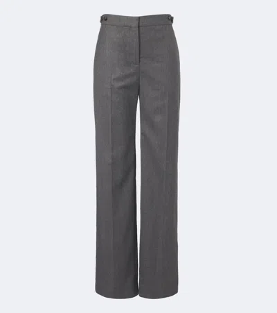 Stella Mccartney Wool Straight Pants In Gray