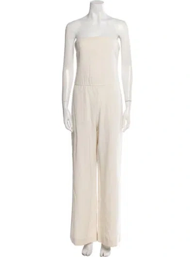 Pre-owned Stella Mccartney Wool Strapless Jumpsuit In Neutral